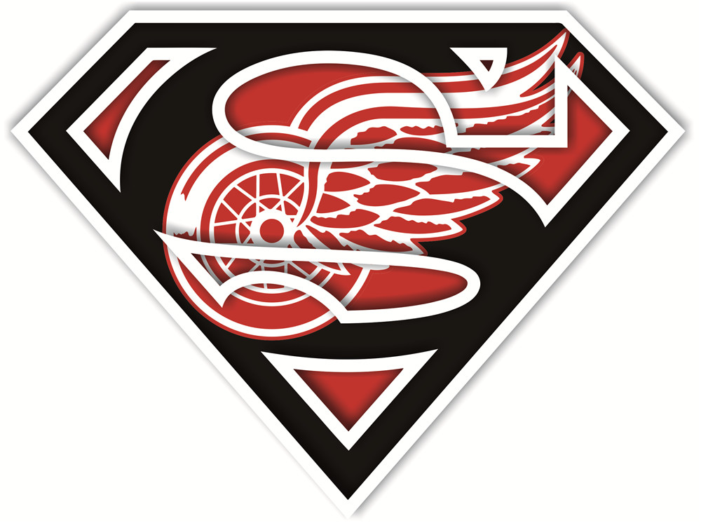 Detroit Red Wings superman logos iron on heat transfer